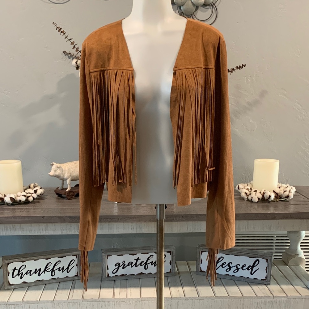 Vocal Tan Fringe Jacket